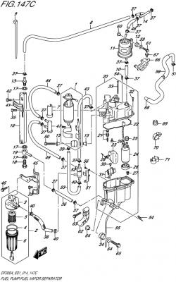 Fuel pump/fuel vapor separator