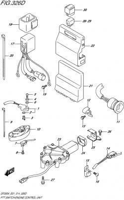 Ptt switch/engine control unit