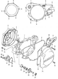 CRANKCASE COVER-WATER PUMP