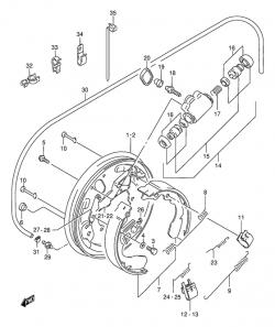 Front wheel brake