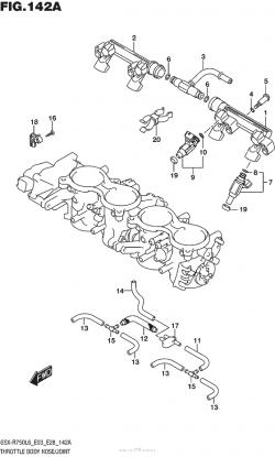 Throttle Body Hose/joint (Gsx-R750L6 E03)