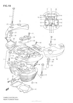 Rear Cylinder Head (Vl800T  E33)