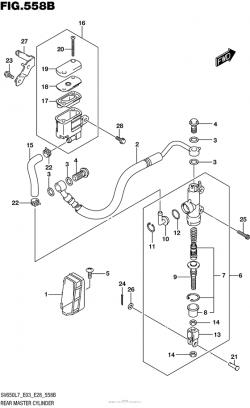 Rear Master Cylinder (Sv650L7 E33)