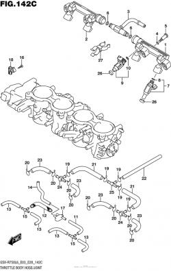 Throttle Body Hose/joint (Gsx-R750L6 E33)