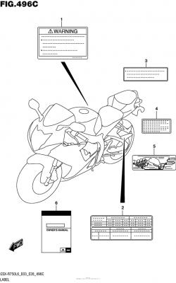 Label (Gsx-R750L6 E33)