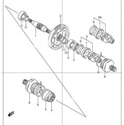 Secondary gear - propeller shaft