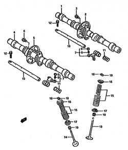 Cam shaft-valve