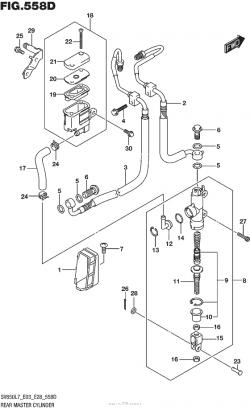 Rear Master Cylinder (Sv650Al7 E33)