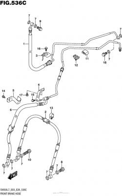 Front Brake Hose (Sv650Al7 E28)