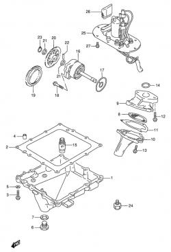 Oil pan - oil pump - fuel pump